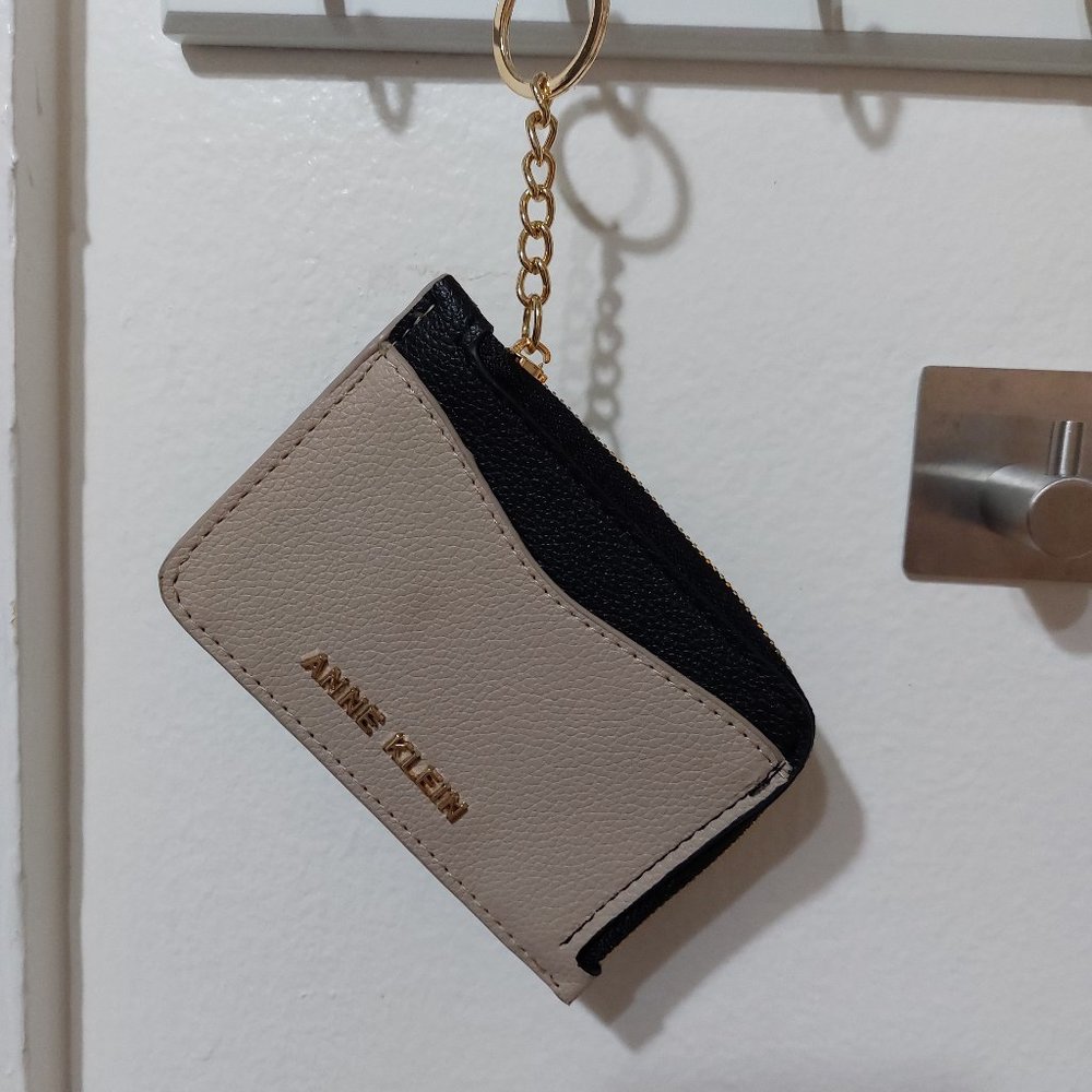 Anne Klein Thin Wallet Coin Purse Super Thin Convenient Keychain Ring